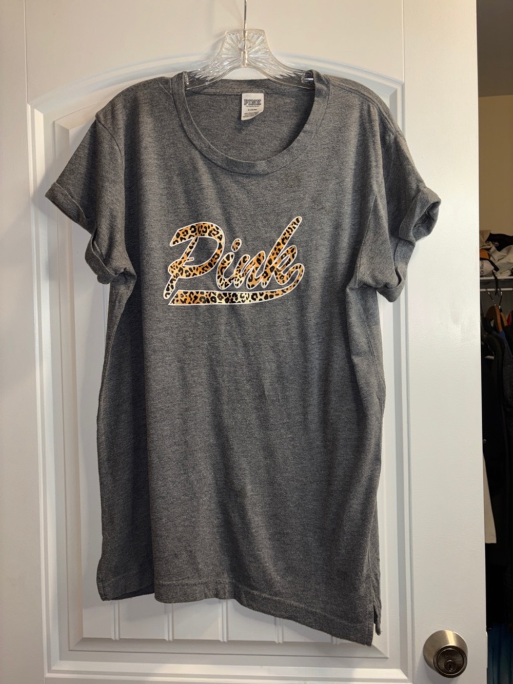 PINK Victoria's Secret Heather Gray Crew Tee